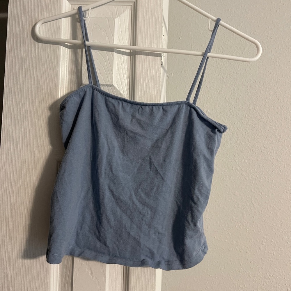 Blue cropped tank top!